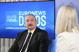 Президент Ильхам Алиев в Давосе дал интервью телеканалу «Euronews»-ФОТО-ОБНОВЛЕНО 