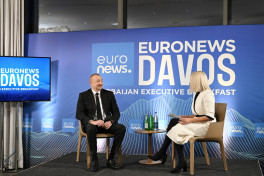 Президент Ильхам Алиев в Давосе дал интервью телеканалу «Euronews»-ФОТО-ОБНОВЛЕНО 