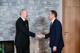 Президент Ильхам Алиев встретился в Давосе с премьер-министром и министром иностранных дел Катара-ФОТО 