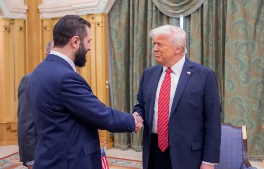 президент Сирии Ахмед аш-Шараа, президент США Дональд Трамп