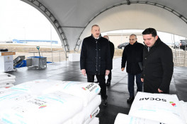 Президент Азербайджана заложил фундамент предприятия по производству полипропиленовых и ламинированных мешков в Сумгайытском промпарке