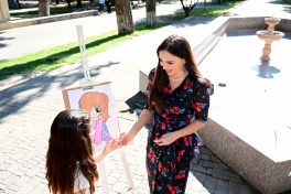 Лейла Алиева ознакомилась с работами, проводимыми в парке имени Мухаммеда Физули в городе Шеки