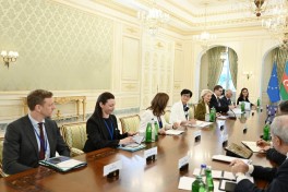 встреча Президента Ильхама Алиева с Урсулой фон дер Ляйен в расширенном составе
