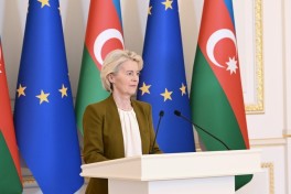 Президент Ильхам Алиев и Урсула фон дер Ляйен выступили с заявлениями для прессы - ОБНОВЛЕНО 