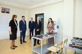 Лейла Алиева приняла участие в открытии здания школы в Евлахе-ФОТО 