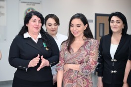 Лейла Алиева приняла участие в открытии здания школы в Евлахе-ФОТО 