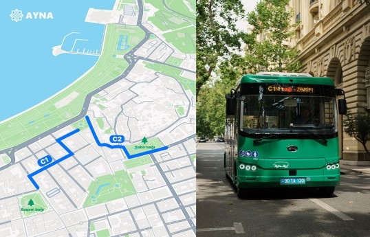 В центральных пешеходных зонах Баку начали курсировать бесплатные шаттлы