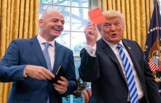 Президент ФИФА Джанни Инфантино, Президент США Дональд Трамп
