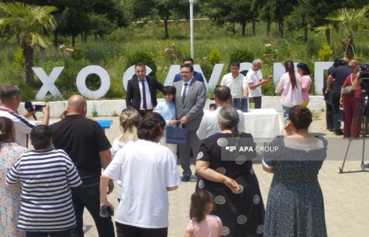 В город Ходжавенд прибыла очередная группа переселенцев, вручены ключи от квартир-ОБНОВЛЕНО-1-ФОТО 