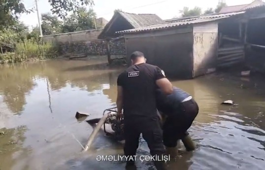 МЧС: Принимаются меры на затопленных территориях в Загатальском, Балакянском и Агстафинском районах - ВИДЕО 