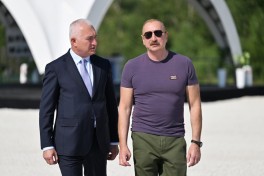 Президент Ильхам Алиев заложил фундамент водохранилища Хакаричай в Лачине
