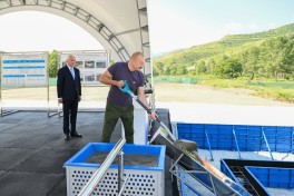 Президент Ильхам Алиев заложил фундамент водохранилища Хакаричай в Лачине