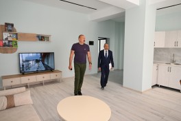 Президент ознакомился с работами, выполненными на улице Карабах в Шуше