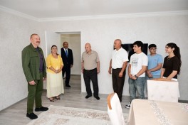 Президент Ильхам Алиев посетил село Гузейхырман Ходжавендского района -ФОТО 
