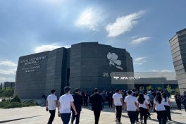 Участники IV Шушинского глобального медиафорума посетили Мемориал Ходжалинского геноцида-ФОТО 