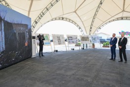 Президенты Азербайджана и Словакии ознакомились с работами, проводимыми в селе Баш Гервенд Агдамского района, был заложен фундамент здания школы-ФОТО 