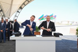 Президенты Азербайджана и Словакии ознакомились с работами, проводимыми в селе Баш Гервенд Агдамского района, был заложен фундамент здания школы-ФОТО 