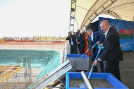Президенты Азербайджана и Словакии ознакомились с работами, проводимыми в селе Баш Гервенд Агдамского района, был заложен фундамент здания школы-ФОТО 
