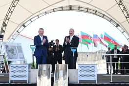 Президенты Азербайджана и Словакии ознакомились с работами, проводимыми в селе Баш Гервенд Агдамского района, был заложен фундамент здания школы-ФОТО 