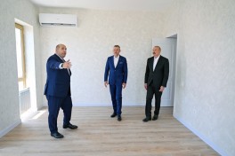 Президенты Азербайджана и Словакии ознакомились с работами, проводимыми в селе Баш Гервенд Агдамского района, был заложен фундамент здания школы-ФОТО 