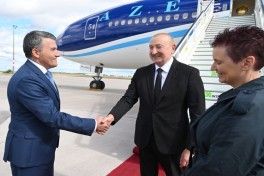 Президент Азербайджана Ильхам Алиев прибыл с официальным визитом в Германию