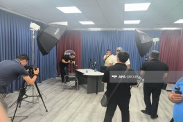 В рамках медиатура в Кыргызстан азербайджанские журналисты посетили агентство «Кабар» — ФОТО 