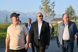 Президент Ильхам Алиев вместе с президентами Кыргызстана, Узбекистана и Таджикистана принял участие в открытии Гольф-клуба в городе Чолпон-Ата