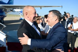 Президент Ильхам Алиев прибыл с государственным визитом в Кыргызстан