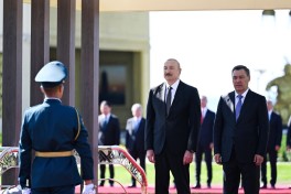 Состоялась церемония официальной встречи Президента Ильхама Алиева в городе Чолпон-Ата