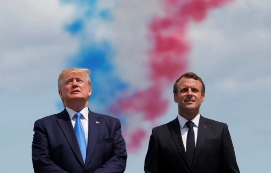Президент США Дональд Трамп, Президент Франции Эмманюэль Макрон