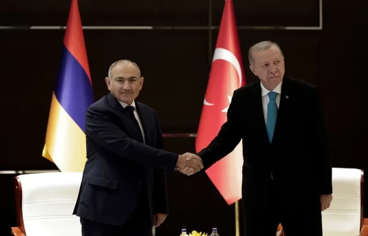 Президент Турции Реджеп Тайип Эрдоган и премьер-министр Армении Никол Пашинян