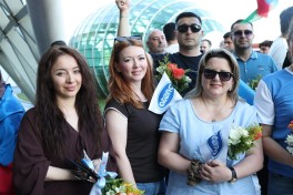 Сборная Азербайджана по мини-футболу, ставшая чемпионом Европы, вернулась на Родину - ОБНОВЛЕНО 