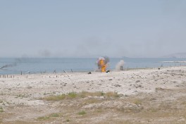 В Каспийском море проводятся тактические учения ВМС Азербайджана  с боевой стрельбой