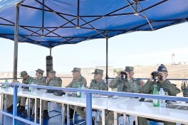 В Каспийском море проводятся тактические учения ВМС Азербайджана  с боевой стрельбой
