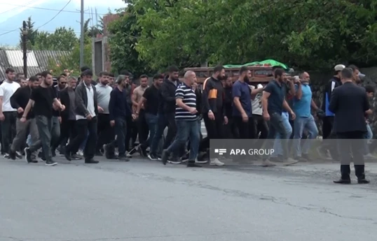 Погибший в результате атаки беспилотника в Азовском море Магомед Алиев похоронен в Загатале -ФОТО 
