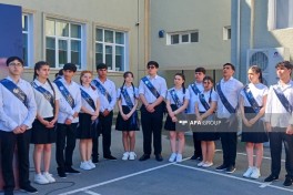 Министр науки и образования принял участие в мероприятии «Последний звонок» в Гяндже — ФОТО 