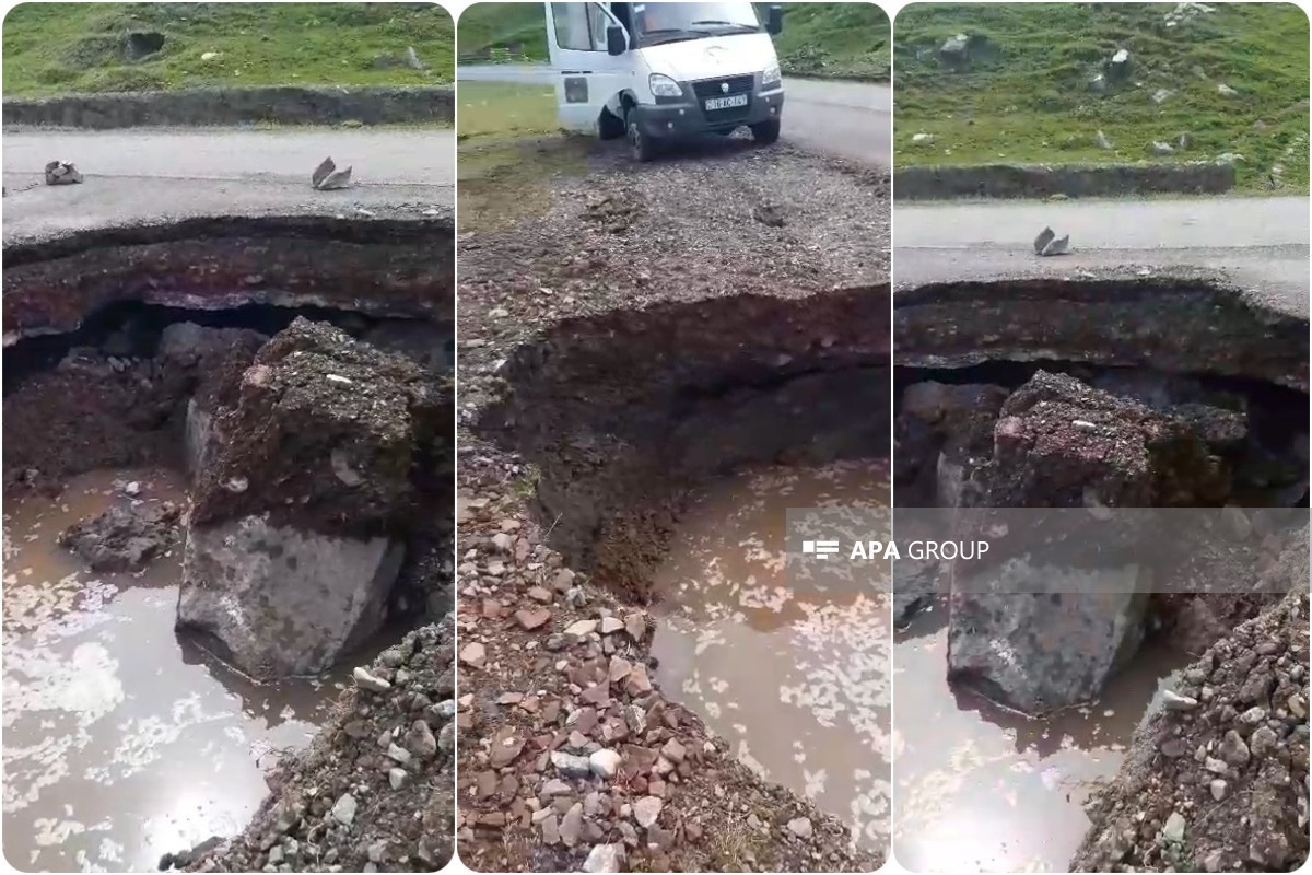 В Дашкесане сель нанёс серьёзный ущерб, произошло обрушение дороги — <span class="red_color">ФОТО