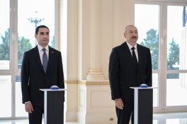 Президент Туркменистана Сердар Бердымухамедов, Президент Азербайджана Ильхам Алиев