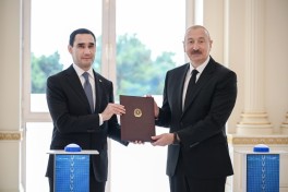 Президент Туркменистана Сердар Бердымухамедов, Президент Азербайджана Ильхам Алиев