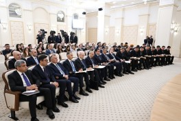 Президенты Азербайджана и Туркменистана выступили с заявлениями для прессы-ФОТО 