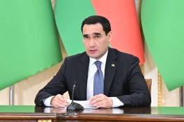 Президенты Азербайджана и Туркменистана выступили с заявлениями для прессы-ФОТО 