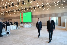 От имени Президента Ильхама Алиева дан государственный прием в честь Президента Туркменистана - ФОТО 