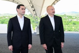 Президенты Азербайджана и Туркменистана осмотрели разрушенные места в городе Физули