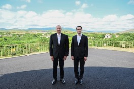 Президенты Азербайджана и Туркменистана осмотрели разрушенные места в городе Физули