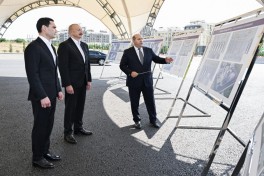 Президенты Азербайджана и Туркменистана осмотрели разрушенные места в городе Физули
