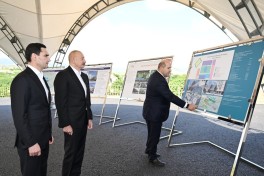 Президенты Азербайджана и Туркменистана осмотрели разрушенные места в городе Физули