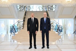 Президент Ильхам Алиев принял председателя Великого Национального Собрания Турции