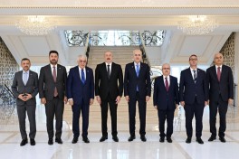 Президент Ильхам Алиев принял председателя Великого Национального Собрания Турции