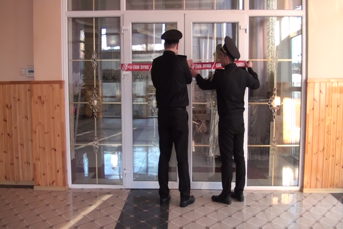 В Хачмазе приостановлена деятельность пожароопасного дома торжеств — ВИДЕО — ФОТО 