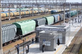 Вагоны с зерном, направляющиеся из России в Армению, сегодня отправлены из Баку-ФОТО 